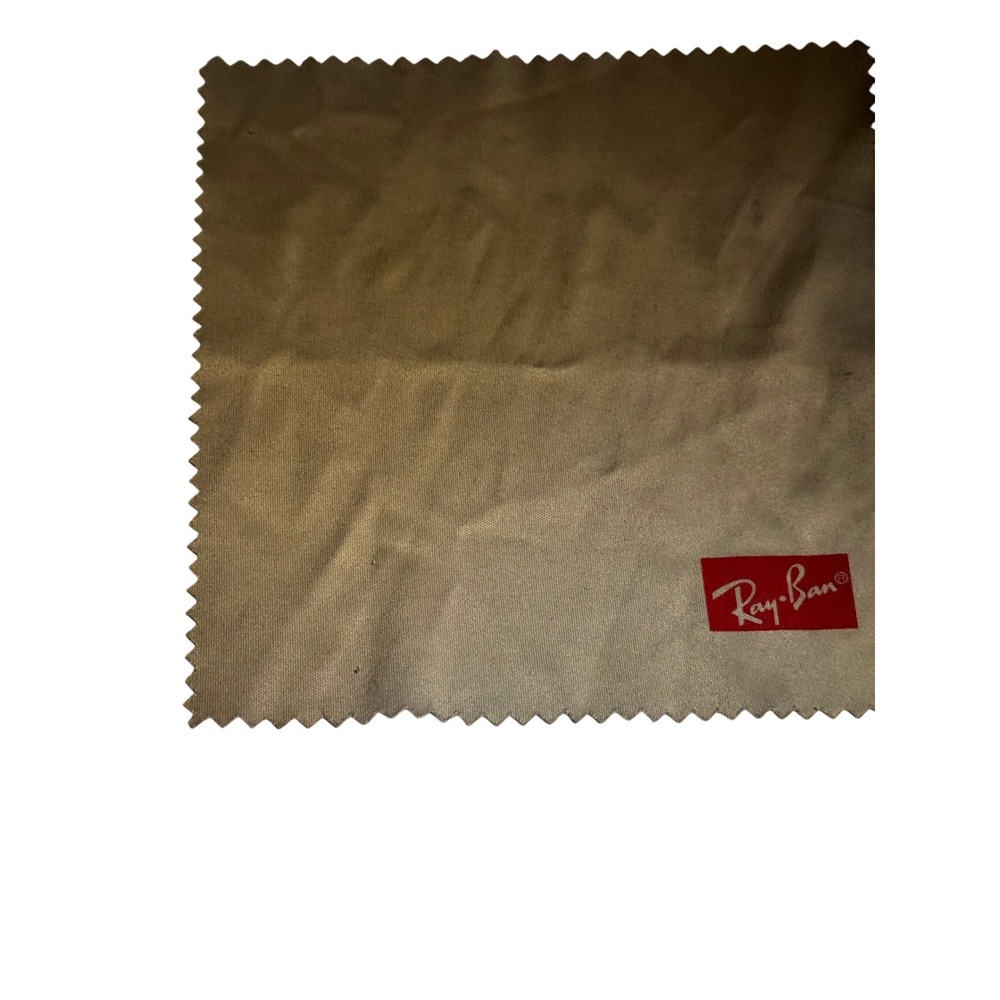 Ray-Ban Sunglass Case Bundle Black and Brown Faux Leather with Cleaning Cloth - Picture 6 of 6